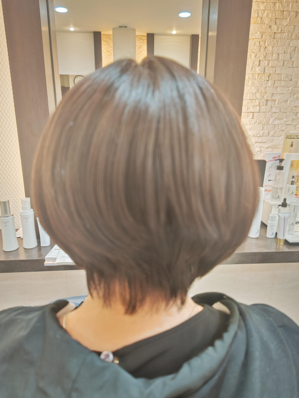 大人女性ショートボブスタイル髪質改善トリートメント