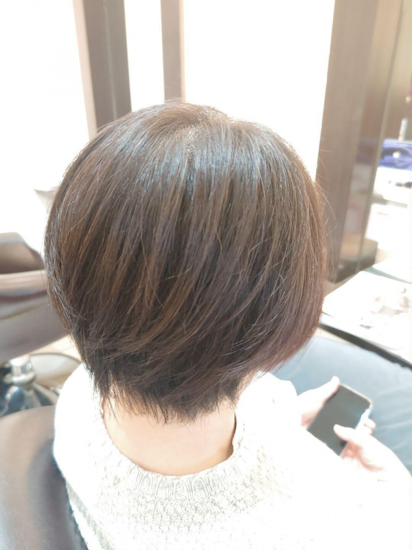 丸みシルエットボブスタイル